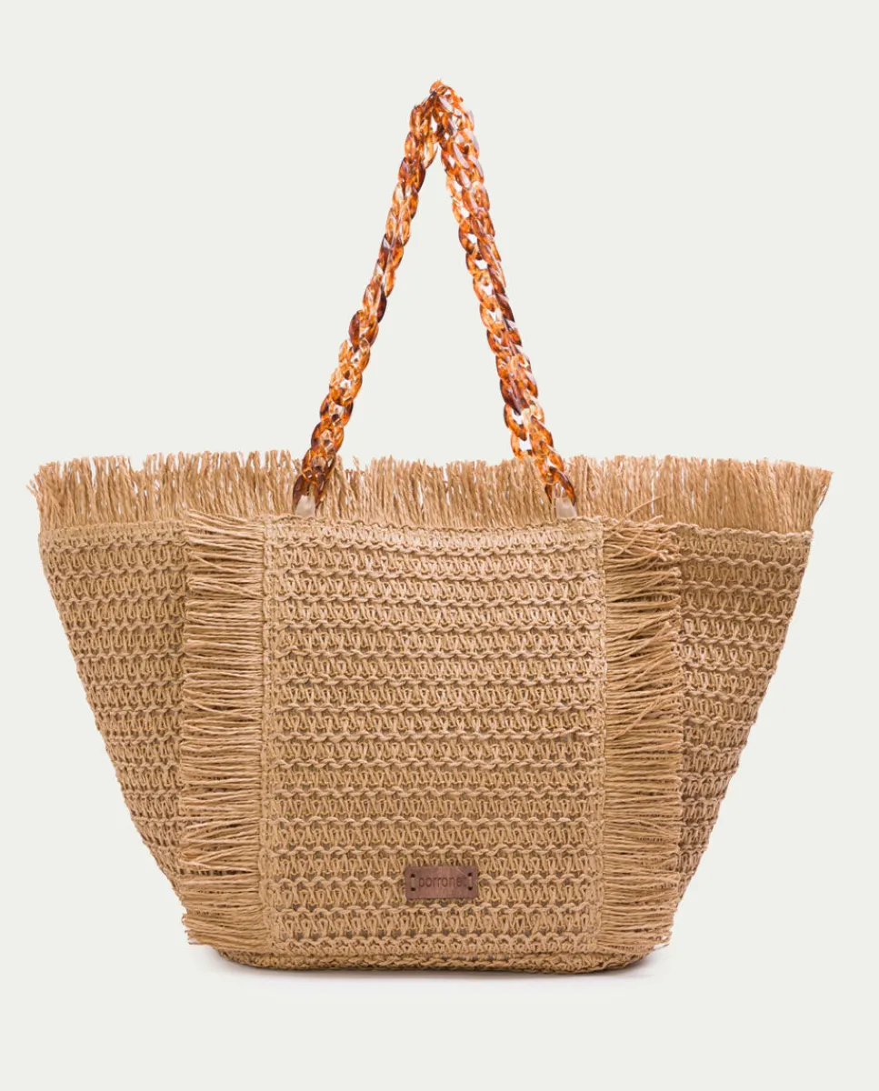 PORRONET Bolso Capazo Triana Rafia Flash Sale
