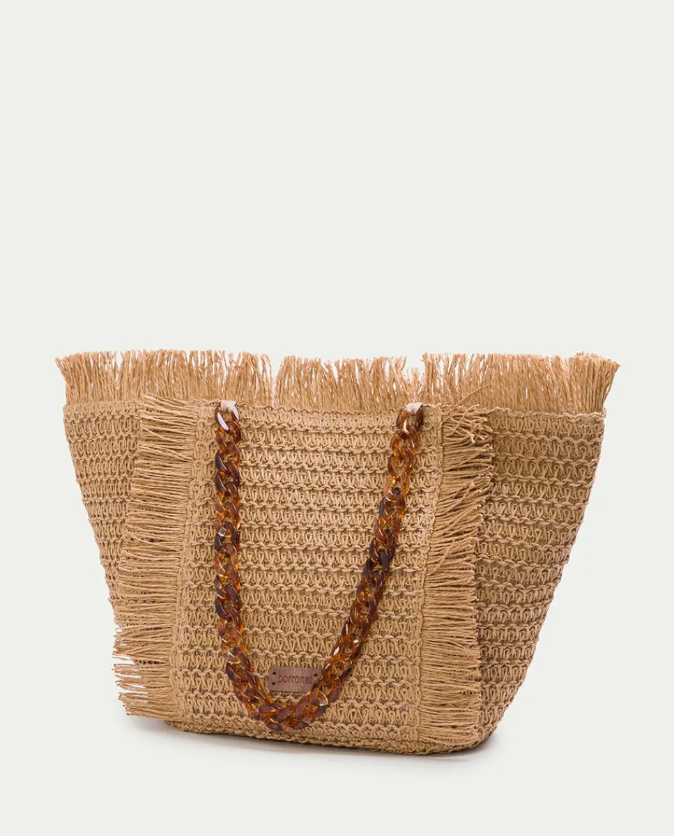 PORRONET Bolso Capazo Triana Rafia Flash Sale
