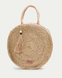 PORRONET Bolso Redondo Rafia Natural Pinets Shop