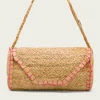 PORRONET Bolso Yute Natural Fucsia Granadella Clearance