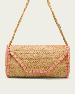 PORRONET Bolso Yute Natural Fucsia Granadella Clearance