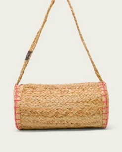 PORRONET Bolso Yute Natural Fucsia Granadella Clearance