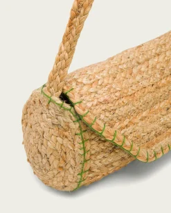PORRONET Bolso Yute Natural Verde Granadella Best