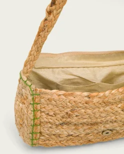 PORRONET Bolso Yute Natural Verde Granadella Best