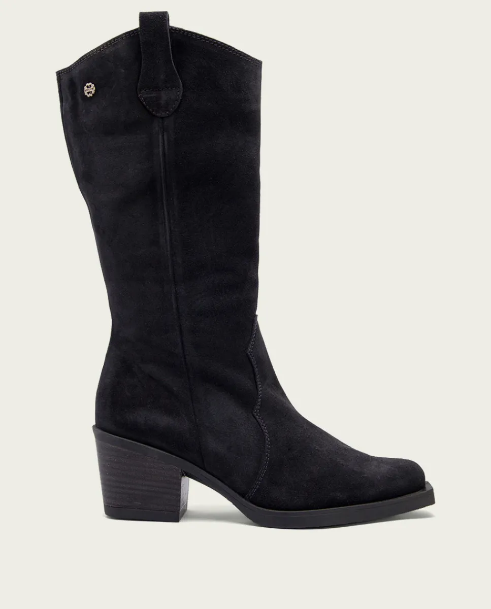 PORRONET Botas Cowboy Carbon Con Cremallera Java Outlet