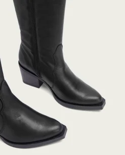 PORRONET Botas Cowboy Negra Con Cremallera Julia Best