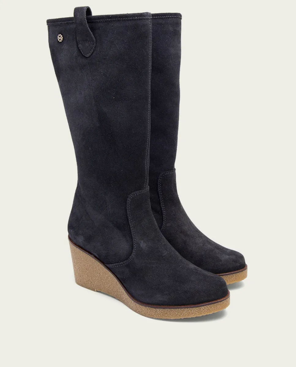 PORRONET Botas De Cuña Carbon Con Cremallera Marina Online