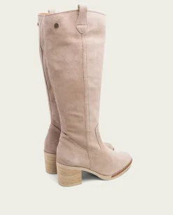 PORRONET Botas De Tacón Arena Con Cremallera Nora Flash Sale