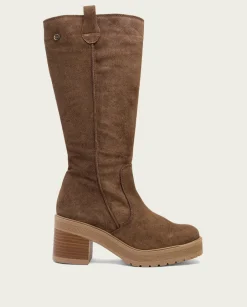 PORRONET Botas De Tacón Moka Con Cremallera Roxana Flash Sale