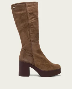 PORRONET Botas De Tacón Moka Con Cremallera Larisa Outlet