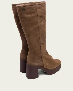 PORRONET Botas De Tacón Moka Con Cremallera Larisa Outlet