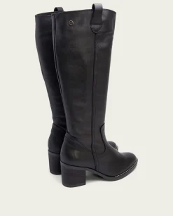 PORRONET Botas De Tacón Negra Con Cremallera Nina Discount