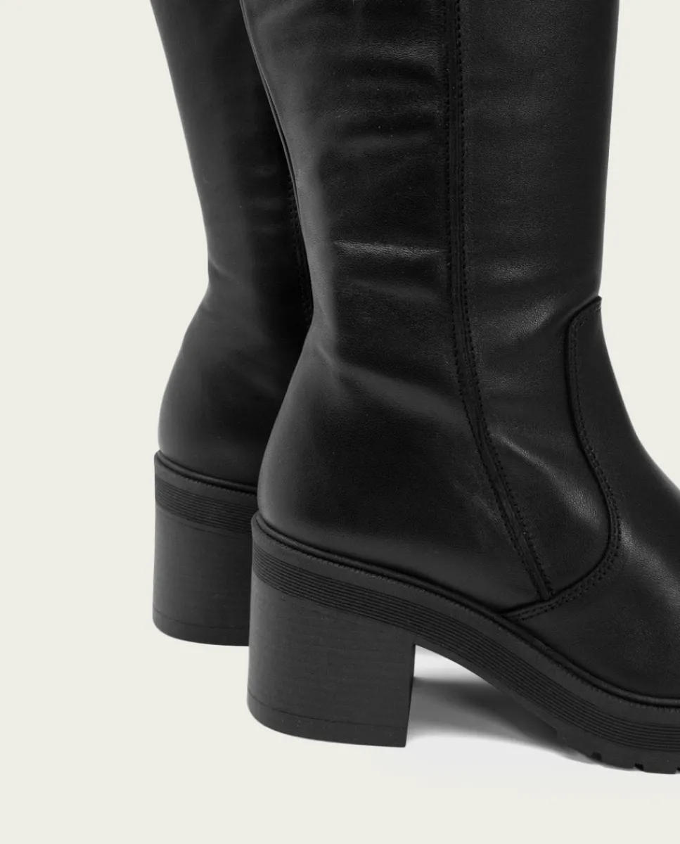PORRONET Botas De Tacón Negro Con Cremallera Riva Outlet