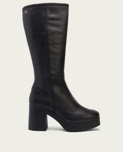 PORRONET Botas De Tacón Negro Con Cremallera Lea New