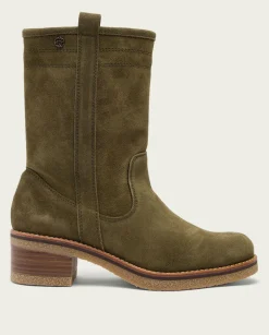 PORRONET Botas Planas Kaki Con Tiradores Paula Best Sale