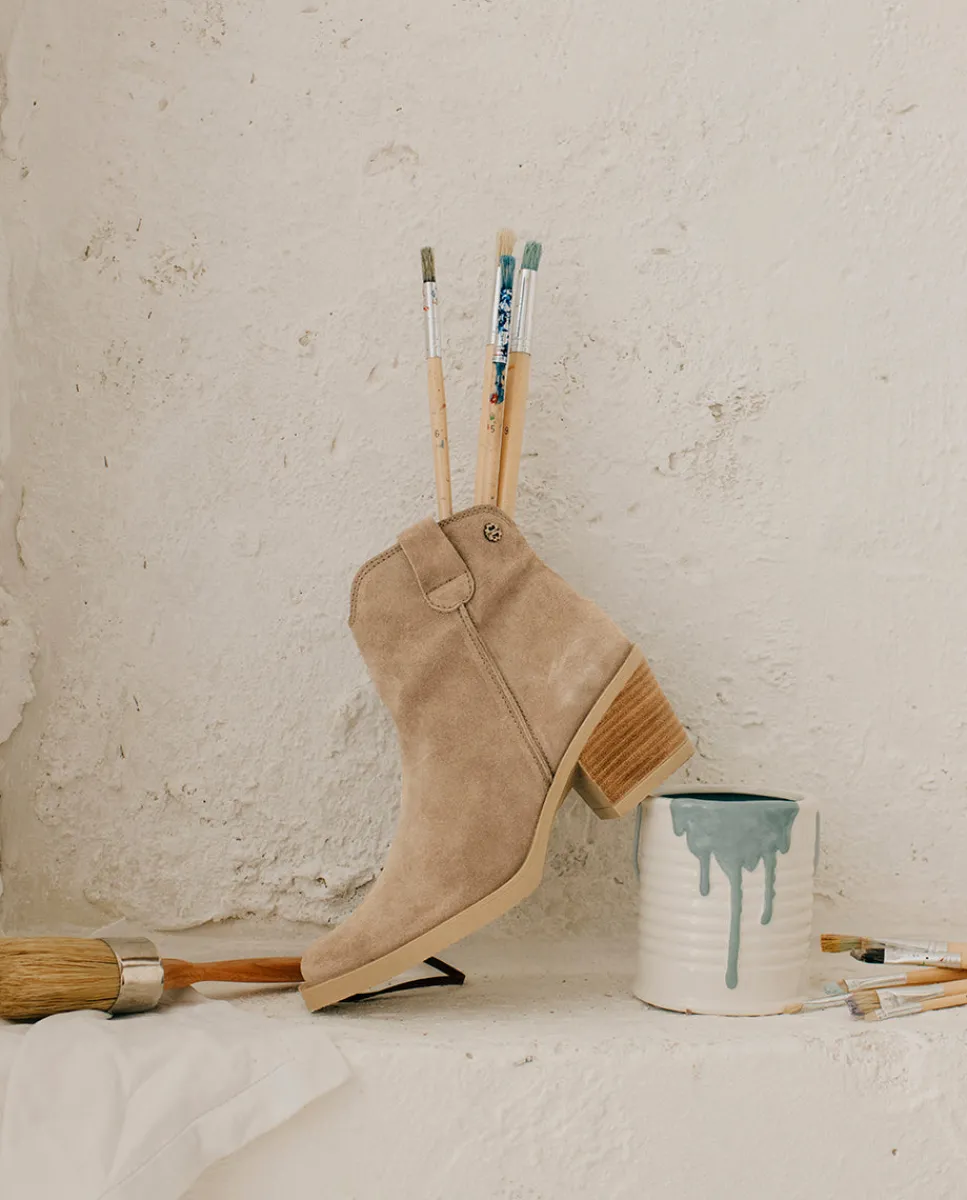 PORRONET Botines Cowboy Arena Con Cremallera Jara Flash Sale