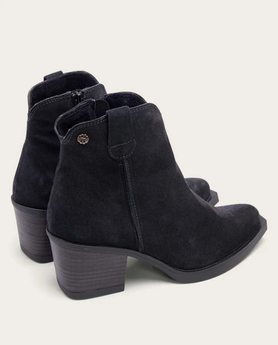 PORRONET Botines Cowboy Carbon Con Cremallera Jara Outlet