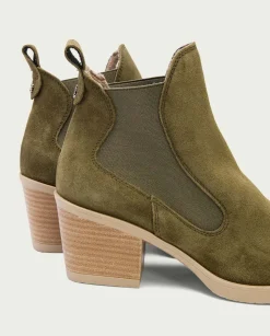 PORRONET Botines Cowboy Kaki Con Elasticos Jackie Shop