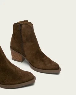 PORRONET Botines Cowboy Moka Con Cremallera Jara Sale