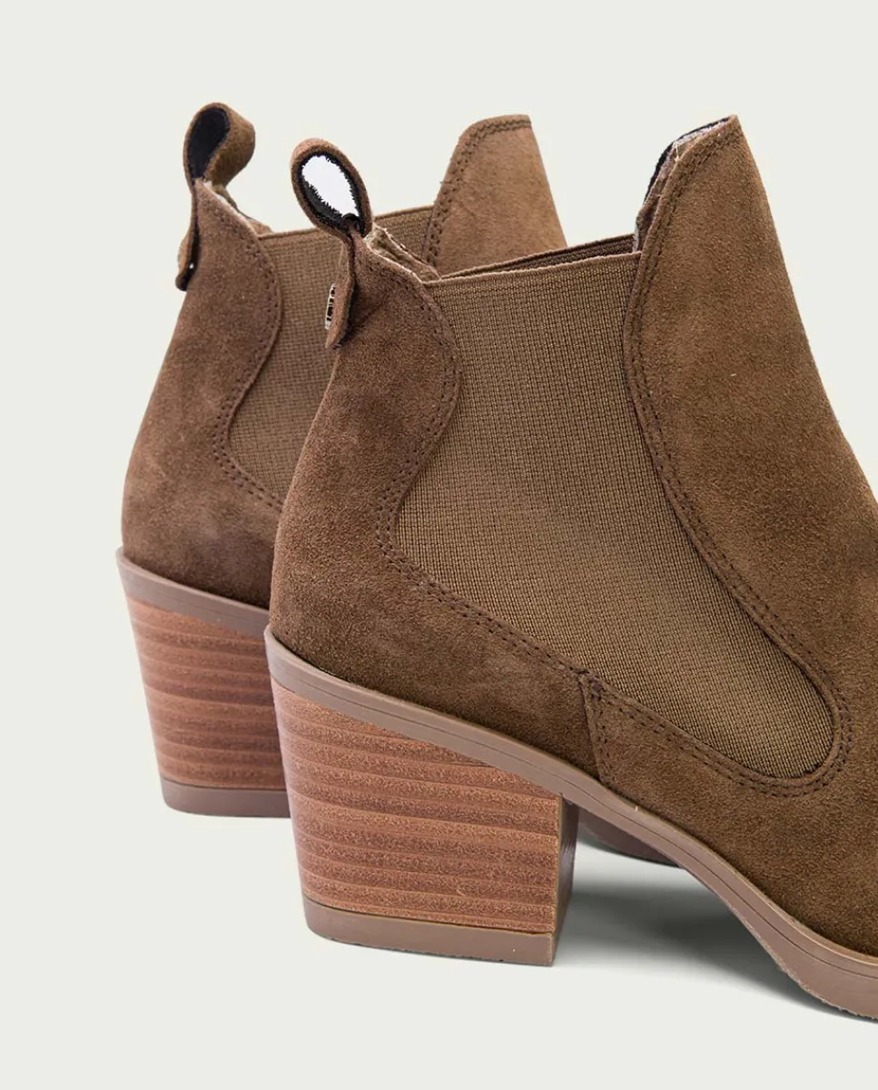 PORRONET Botines Cowboy Moka Con Elasticos Jackie Discount