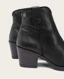 PORRONET Botines Cowboy Negro Con Cremallera Jade Sale