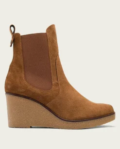 PORRONET Botines De Cuña Cuero Con Elasticos Malena Sale