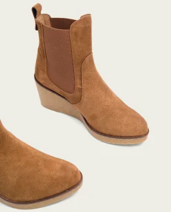 PORRONET Botines De Cuña Cuero Con Elasticos Malena Sale