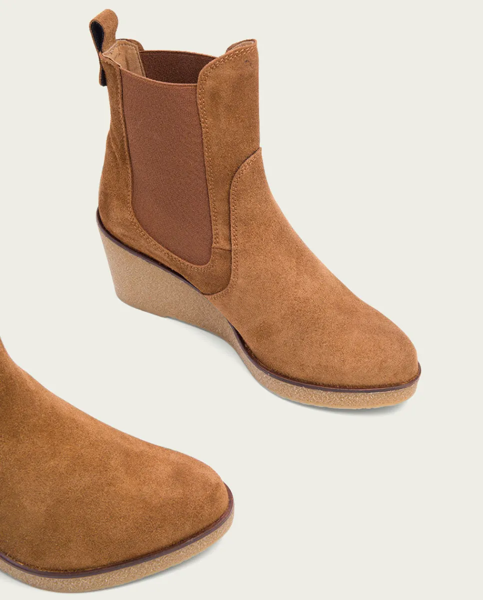 PORRONET Botines De Cuña Cuero Con Elasticos Malena Sale