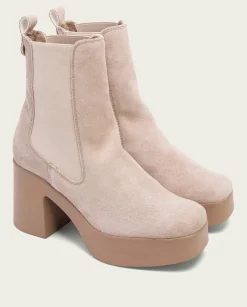 PORRONET Botines De Tacón Arena Con Elasticos Lena Best