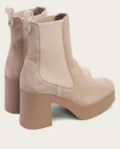 PORRONET Botines De Tacón Arena Con Elasticos Lena Best