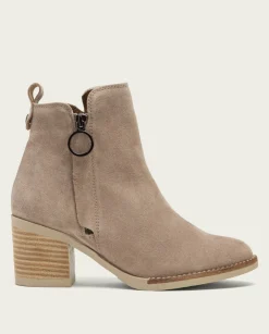 PORRONET Botines De Tacón Arena Cremallera Nery Outlet