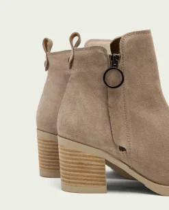 PORRONET Botines De Tacón Arena Cremallera Nery Outlet