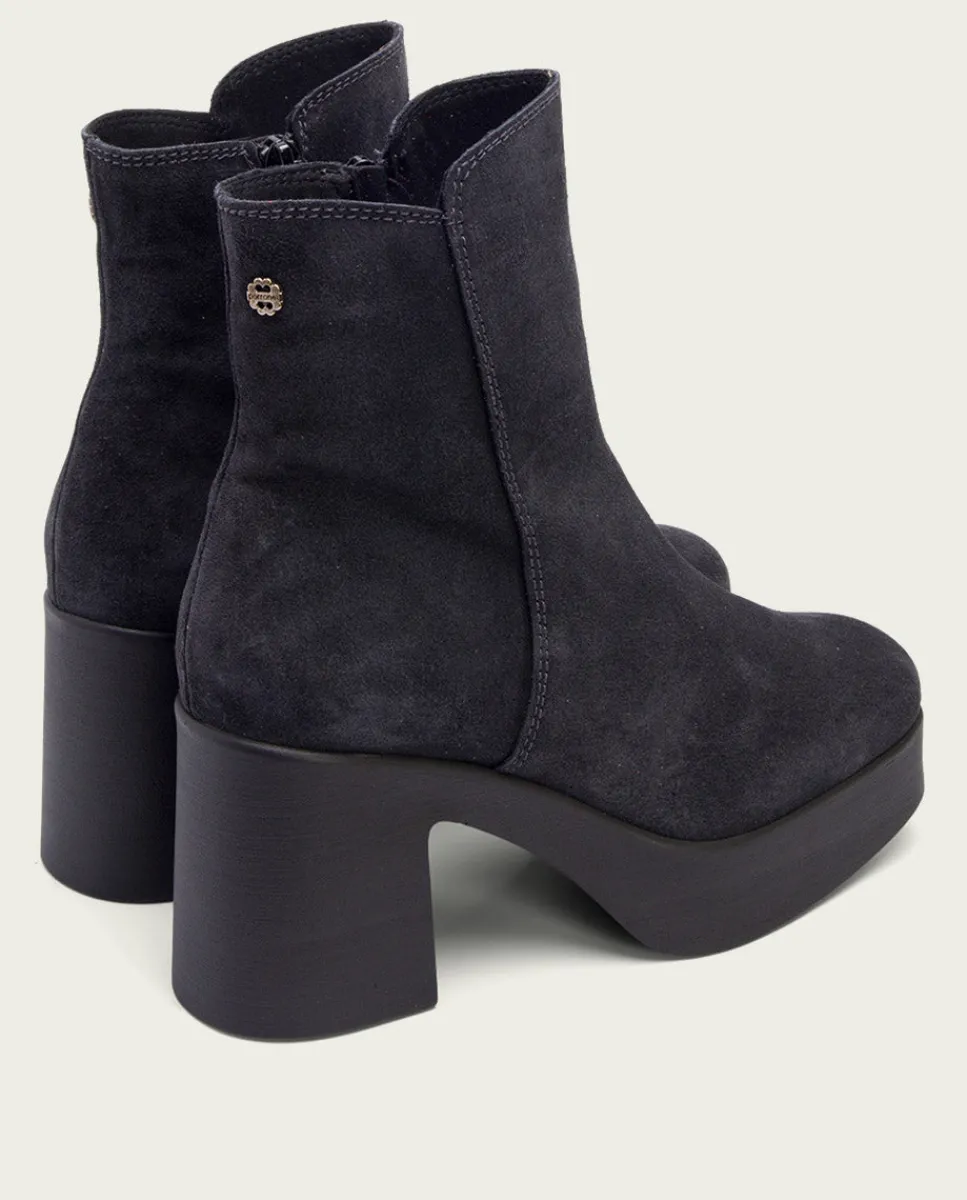 PORRONET Botines De Tacón Carbon Con Cremallera Leta Outlet
