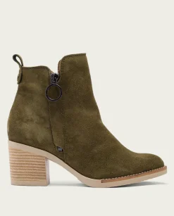 PORRONET Botines De Tacón Kaki Con Cremallera Nery Store