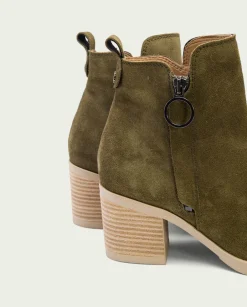 PORRONET Botines De Tacón Kaki Con Cremallera Nery Store