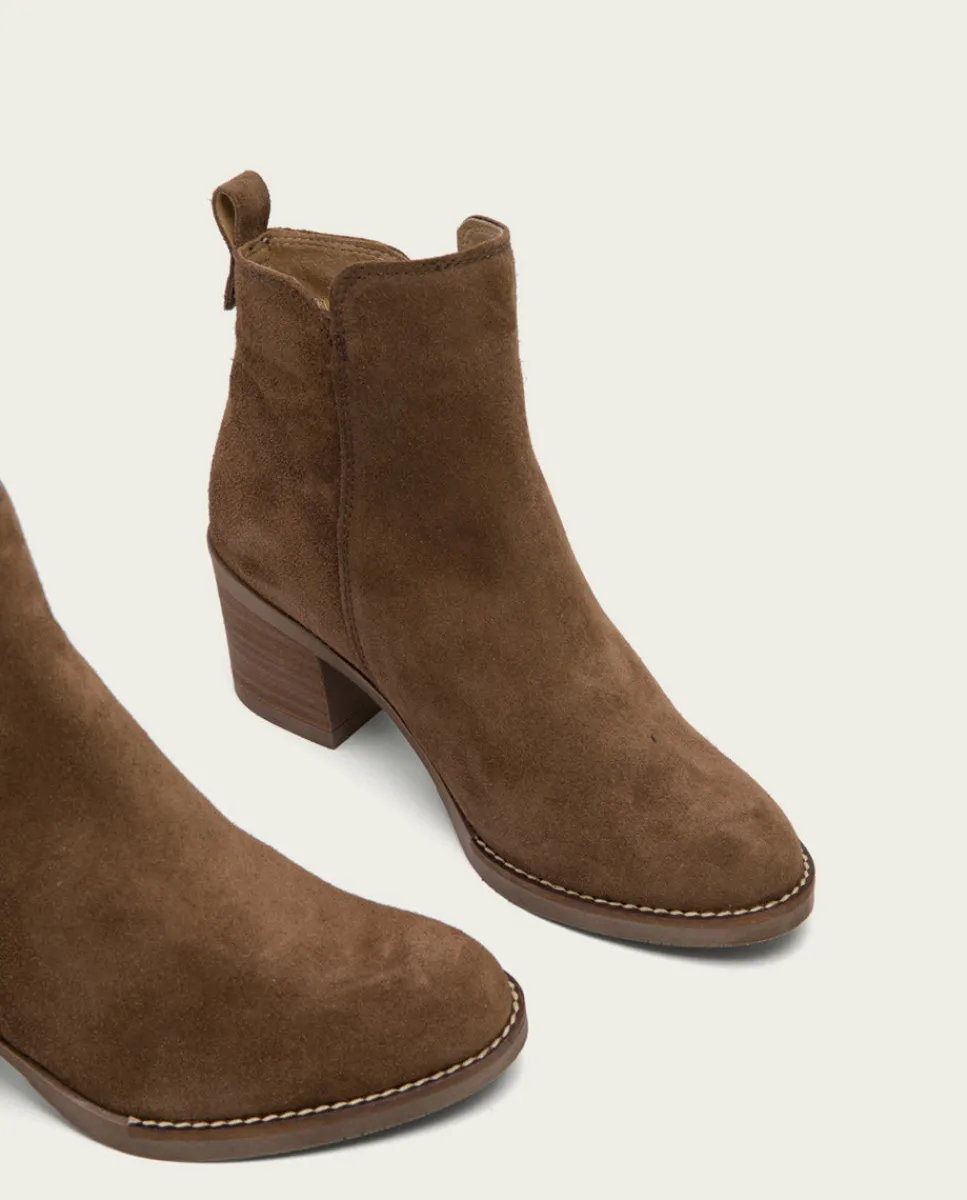 PORRONET Botines De Tacón Moka Con Cremallera Nery Online