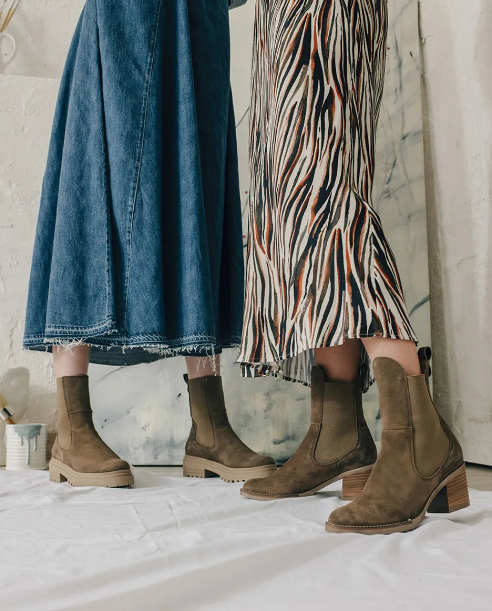 PORRONET Botines De Tacón Moka Con Elasticos Ninet Store