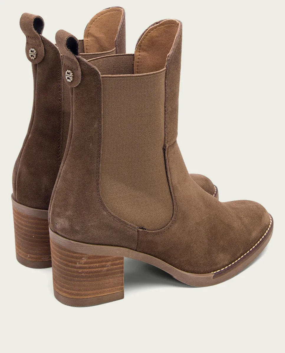 PORRONET Botines De Tacón Moka Con Elasticos Ninet Store