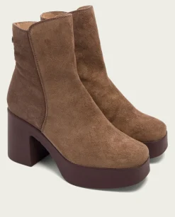 PORRONET Botines De Tacón Moka Con Cremallera Leta Outlet