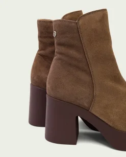 PORRONET Botines De Tacón Moka Con Cremallera Leta Outlet