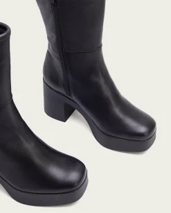 PORRONET Botines De Tacón Negro Con Cremallera Lana Best Sale