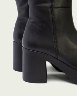 PORRONET Botines De Tacón Negro Con Cremallera Lana Best Sale