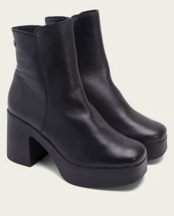 PORRONET Botines De Tacón Negro Con Cremallera Lia New