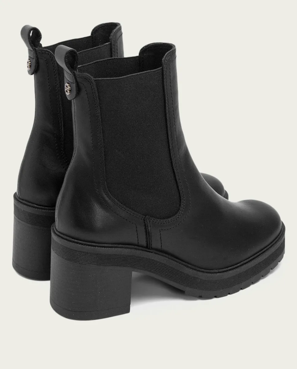 PORRONET Botines De Tacón Negros Con Elasticos Raia Clearance