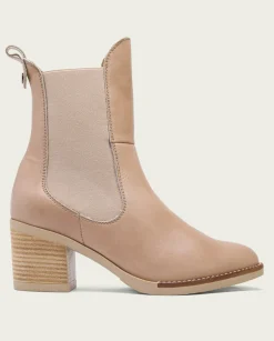 PORRONET Botines De Tacón Taupe Con Elasticos Nekane Best