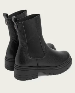 PORRONET Botines Piel Negros Con Elasticos Shelby Clearance