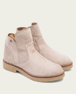 PORRONET Botines Planos Arena Con Cremallera Valerie Cheap