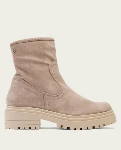 PORRONET Botines Planos Arena Con Cremallera Sharon Discount