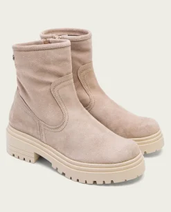 PORRONET Botines Planos Arena Con Cremallera Sharon Discount