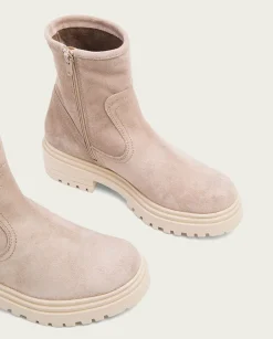 PORRONET Botines Planos Arena Con Cremallera Sharon Discount